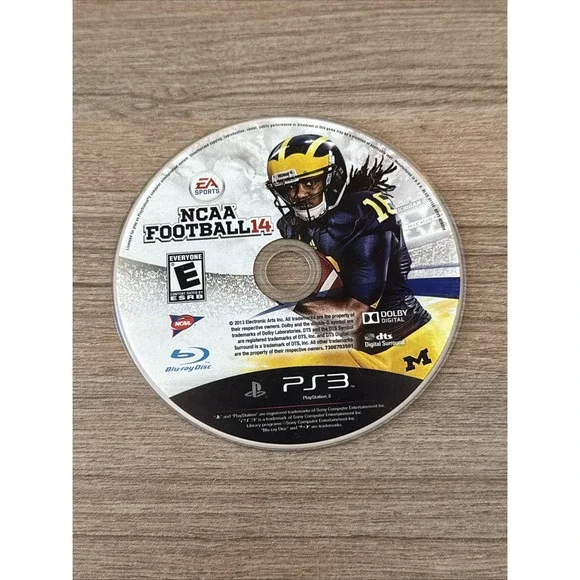 NCAA Football 14‎ (PlayStation 3, 2013) Game Disc ONLY Used Condition Tested