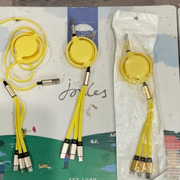 Yellow Multi-Connector Charging Cable