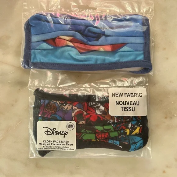 2 - Disney Kids’ Face Mask - Stitch & Avengers - Brand New in Bag