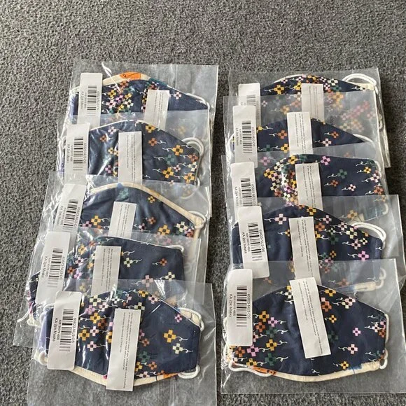 Hanna Andersson Girl Child Face Mask Cloth Fabric Lot of 10 New