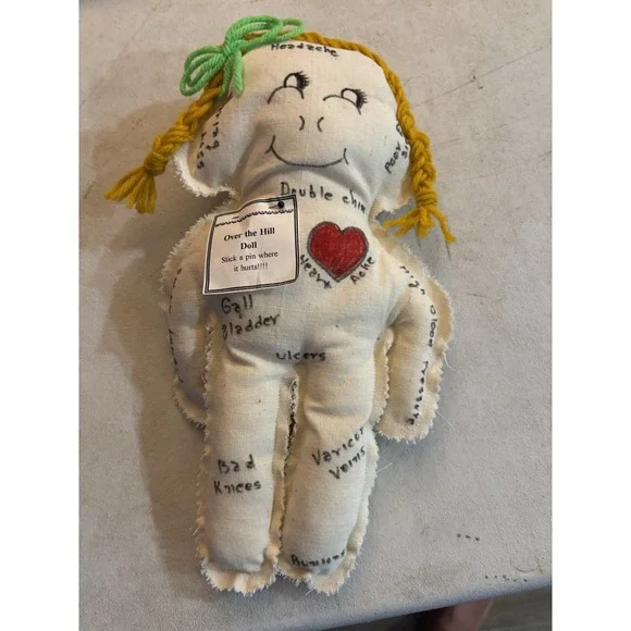 Vintage Over the Hill Lady Symptoms Voo Doo Doll New‎ Without Tags