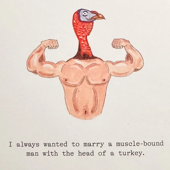 3/$10 Greeting Card Against Humanity - Turkey Head