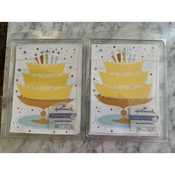 VTG Hallmark Printable 10 Invitations/ Announcement Cards & Envelope| USA |2 Box