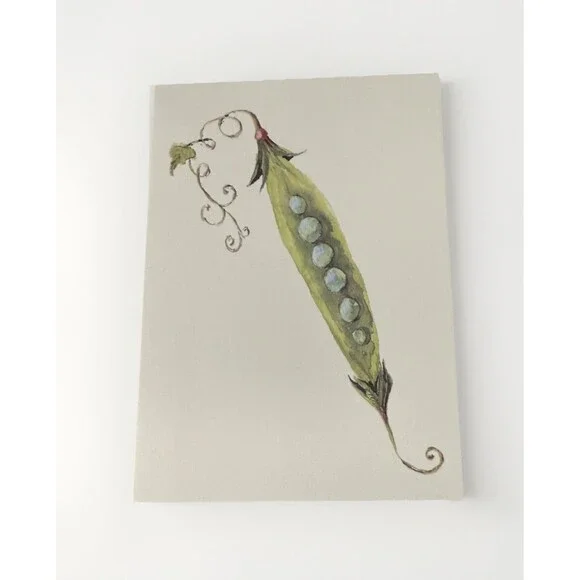 Vintage Oddballs Watercolor White Notecards - Peas, Please- Baby Shower - 10 Pk