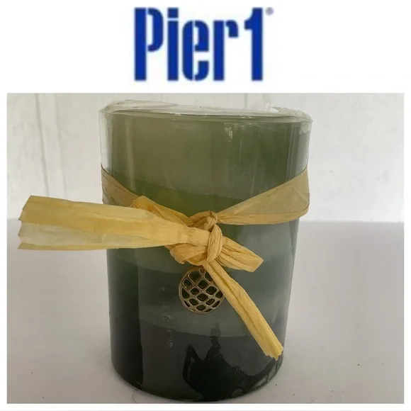 Pier 1 Bali Sands Pillar Candle NWT