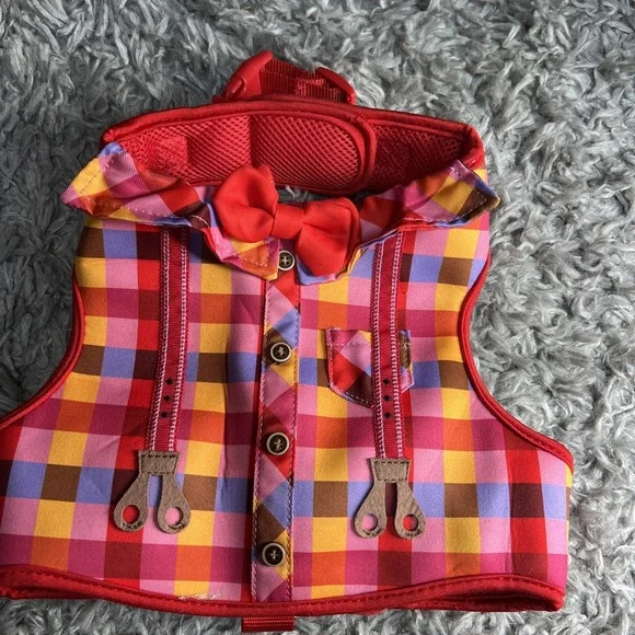 Top Paw Dog Harness Plaid Bowtie Medium Size‎ Dog