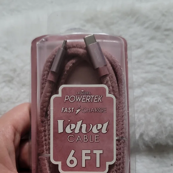 Powertek Velvet Pink 6 Ft Fast Charging Cable