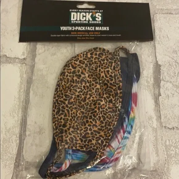 Dicks Sporting Goods Youth 3-Pack Face masks