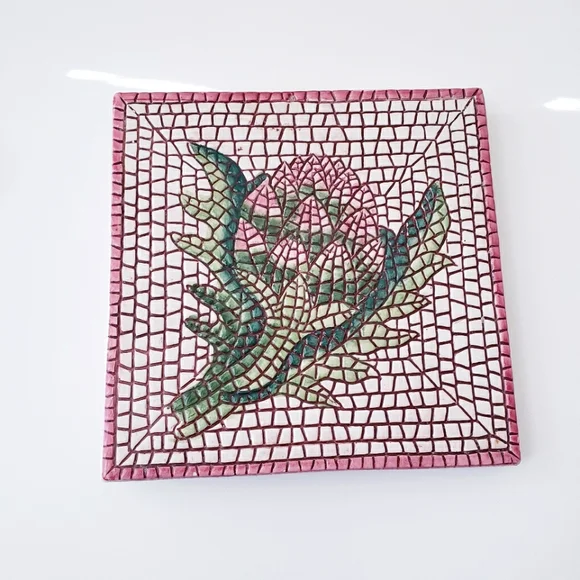 Pier 1 Artichoke Mosaic Ceramic Trivet