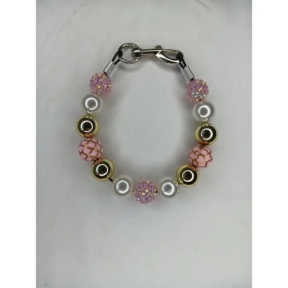 Handmade Make Me Shine Beaded Dog Puppy Collar Necklace Jewelry Durable S 11.25