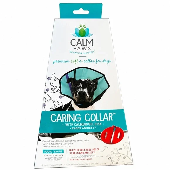 Calm Paws Dog Caring E Collar Size XL Soft Calming Gel Patch Disk Eases Anxiety