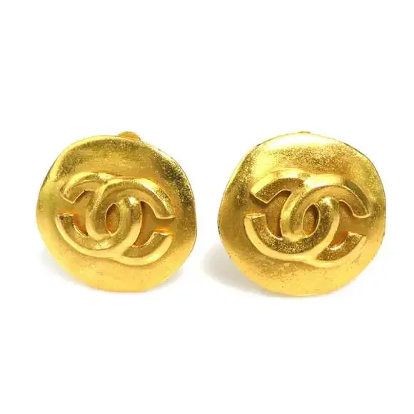 Chanel Cc Logo Clip-On Earrings Gold- #266447C58B