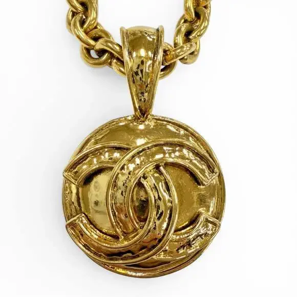 Chanel Cc Logo Chain Pendant Necklace #266418C11B