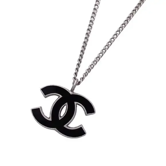Chanel Cc Logo Pendant Necklace Metal #266404C93B