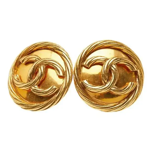 Chanel Cc Logo Clip-On Earrings Metal #266400C65B