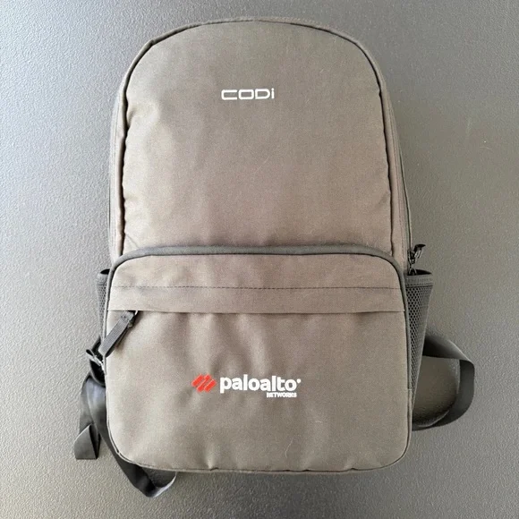 Palo Alto Networks Codi Backpack Black Company Swag‎ Thick Water Bottle Pockets