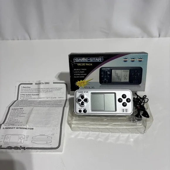 Vintage Game-Star Brick Game Handheld 9 in 1 Game Console LCD Player Tested Work