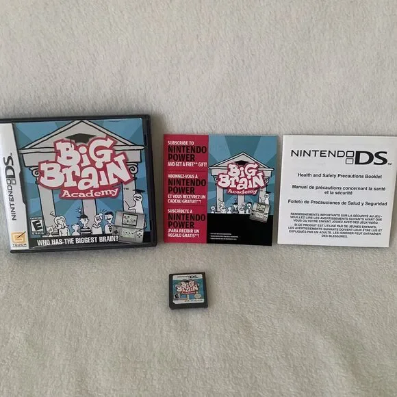 Big Brain Academy (Nintendo DS, 2006) Complete CIB Tested Works