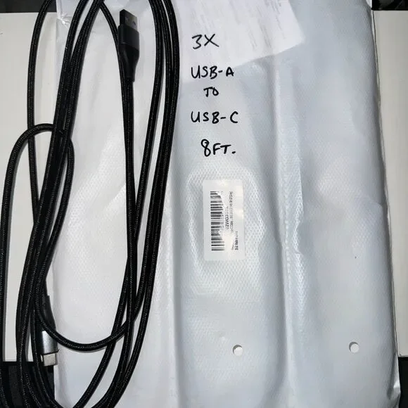 3x USBA to USBC 8ft.