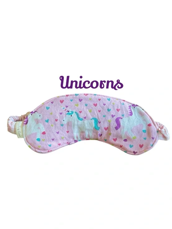 Pink Unicorn Print Kids Sleep Mask
