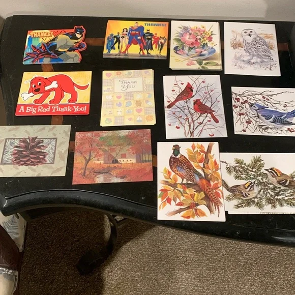 Assortment of 65 Note and Thank You Cards