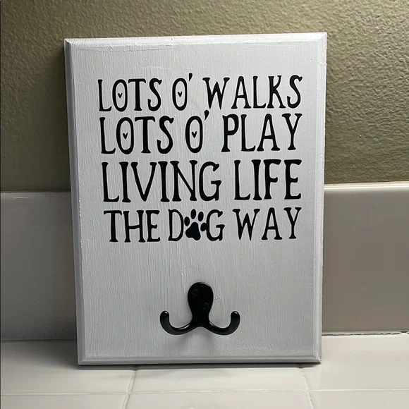 Decor Dog‎ leash holder - White and Black