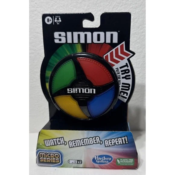 Hasbro Gaming Simon Micro Series Game Mini Compact Electronic Memory Challenge