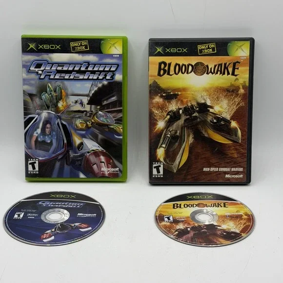 Original Xbox Games Quantum Redshift & Blood Wake - Lot of 2