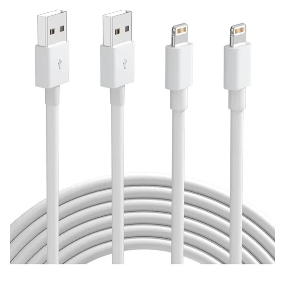 (2) Lightning to USB 3ft Charger Cables