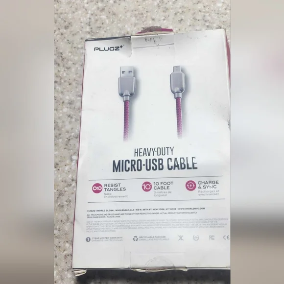Plugz+ heavy duty micro-usb cable