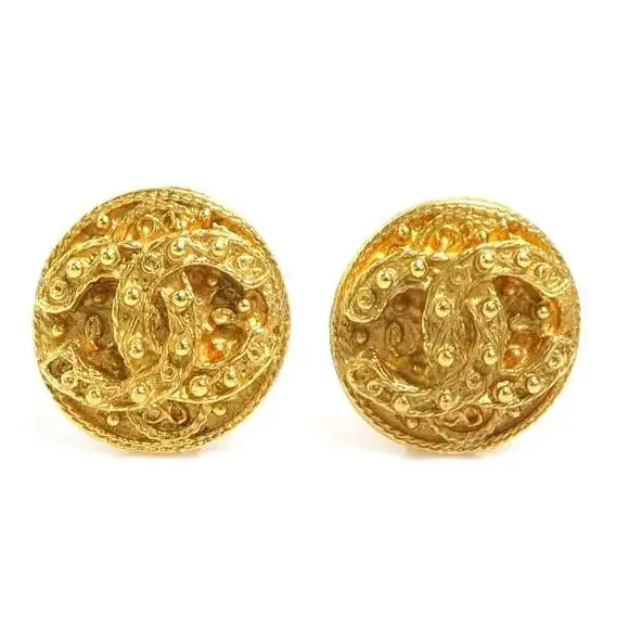 Chanel Cc Logo Clip-On Earrings Gold- #256844C73B