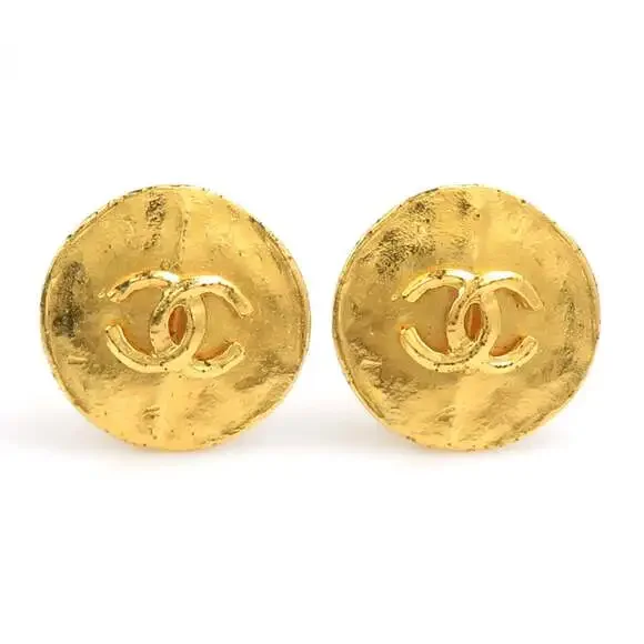 Chanel Cc Logo Clip-On Earrings Gold- #256688C51B