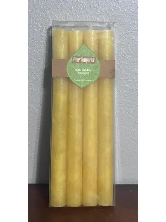 Pier One Taper Candles Unscented Set Of 4. 10” Tall