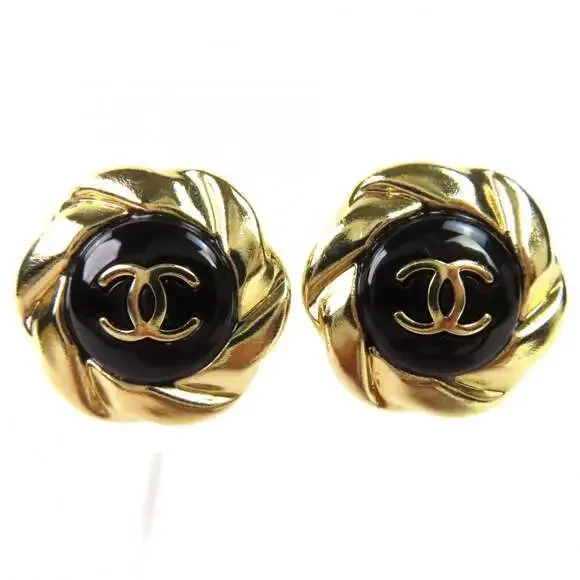 Chanel Cc Logo Clip-On Earrings Gold- #250147C85B