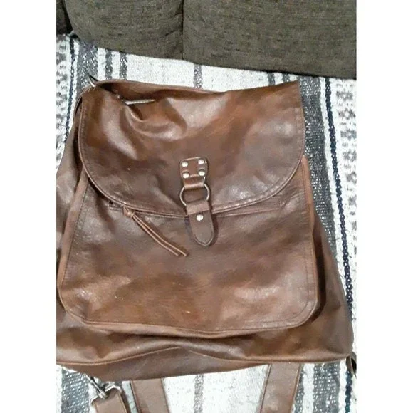 vegan leather backpack very clean convertible bag