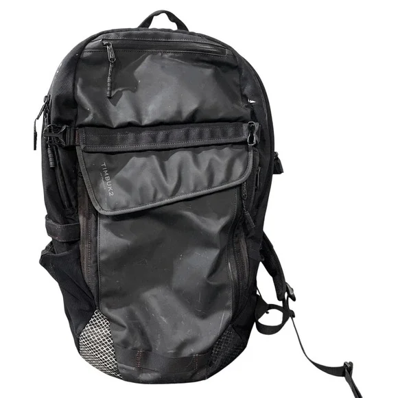 Timbuk2 Especial Medio Backpack Black Cycling Commuter Laptop Bag Expandable