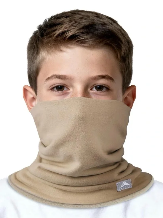Kids Neck Gaiter Face Cover - Tan