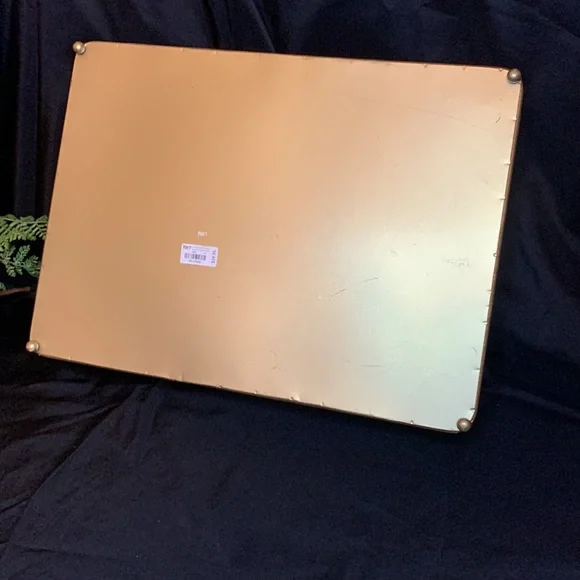Pier 1 rimmed gold tone mirror tray