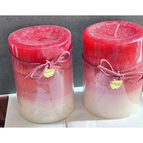 pier 1 pumpkin cider apple candles set of 2