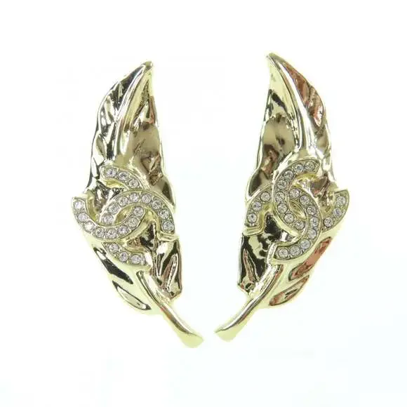 Chanel Cc Logo Earrings Metal Gold-Tone #250094C97B