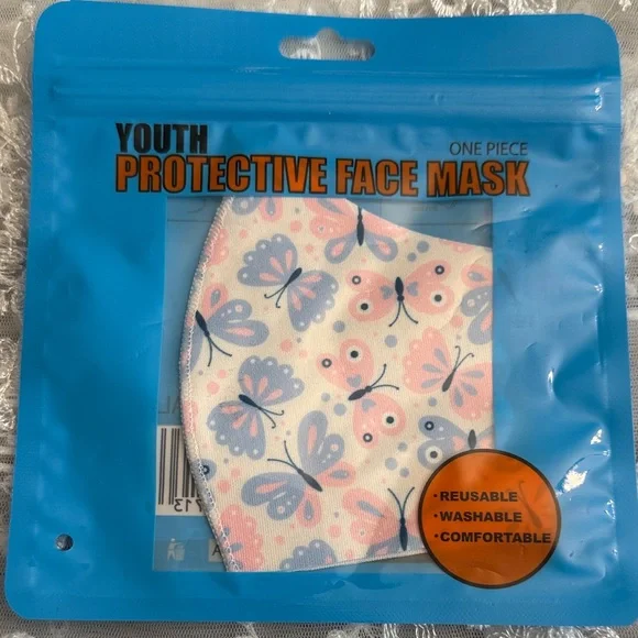 Onepiece Kids Butterfly Face Mask - Pink and Blue