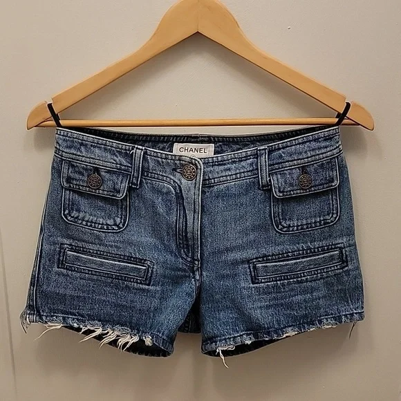 Chanel Paris -Dallas Cruise collection Denim Shorts