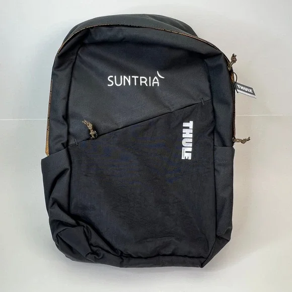 Thule Indago Black‎ Backpack Travel School Laptop Bag Company Logo