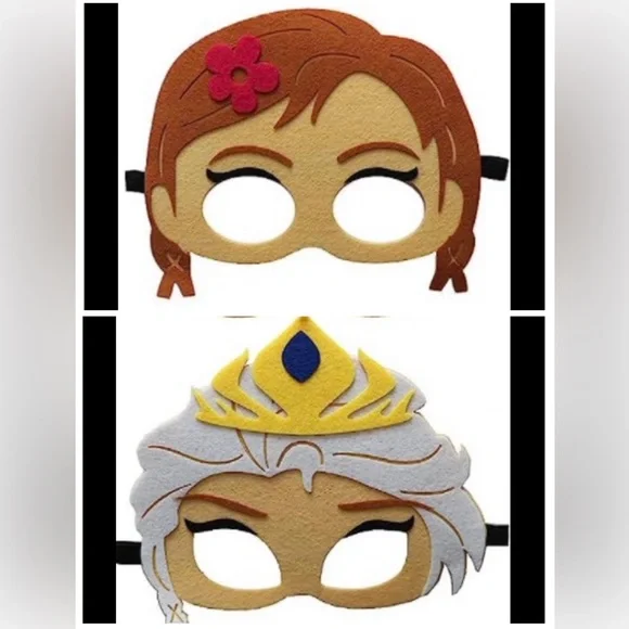 COPY - Disney Frozen’s Elsa & Anna Fun Felt Face Mask with Elastic Straps Brand…