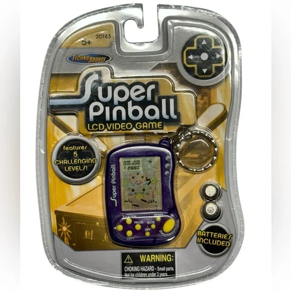 Techno Source Super Pinball‎ LCD Video Game Handheld Key Chain 2006 Unopened