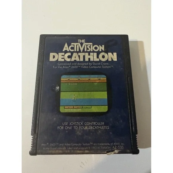 Decathlon (Atari 2600, 1983) Az030‎ Game Cartridge Only