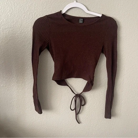 Brown Knit Long Sleeve