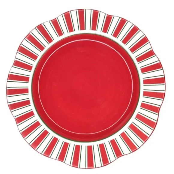 Pier 1 Candy Cane Dinner Plates (2)