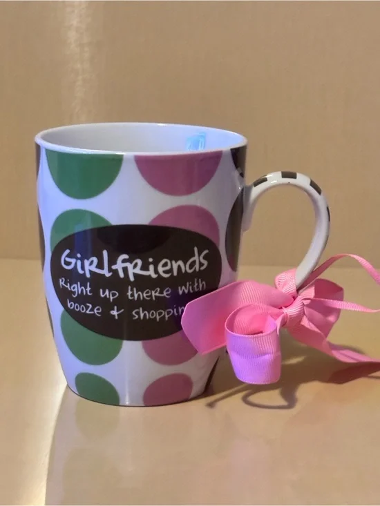 Pier 1 “GIRLFRIENDS” Porcelain Mug. GIFT IDEA.