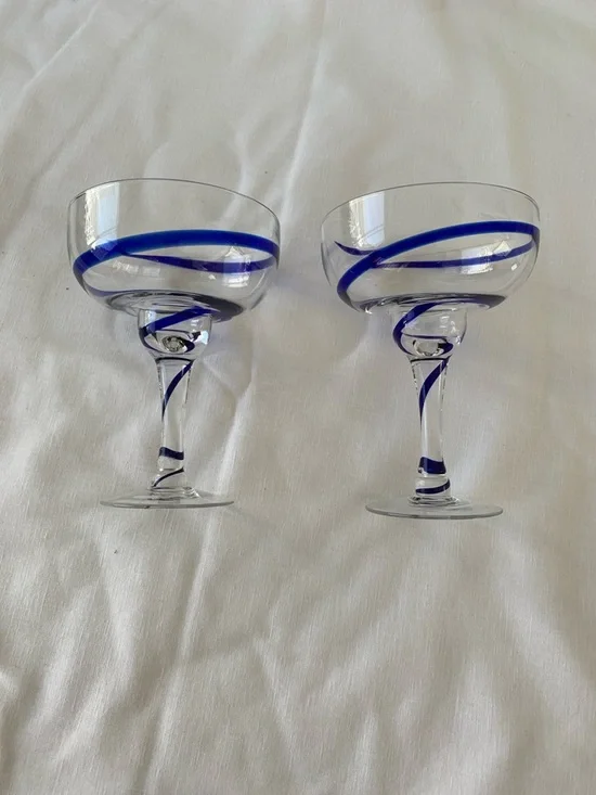 Pier 1 - Set Large Margarita Glasses - Oversized